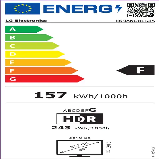 Televisor NanoCell 86" 4K Ultra HD Negro Smart 86NANO81A3A LG