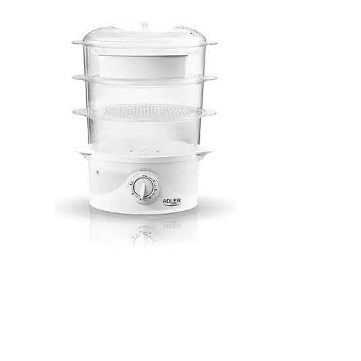 Adler AD 633 vaporizador 3 cesta(s) Independiente 800 W Blanco