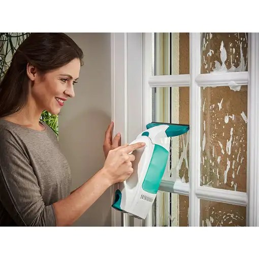 Leifheit 51016 limpiador eléctrico ventana Azul, Blanco