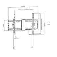 Gembird WM-80T-01 soporte para TV 2,03 m (80") Negro, Acero