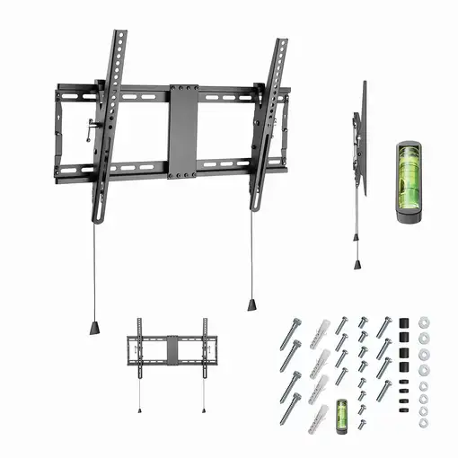 Gembird WM-80T-01 soporte para TV 2,03 m (80") Negro, Acero