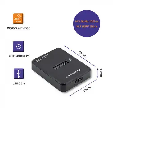 Qoltec 50313 caja para disco duro externo Caja externa para unidad