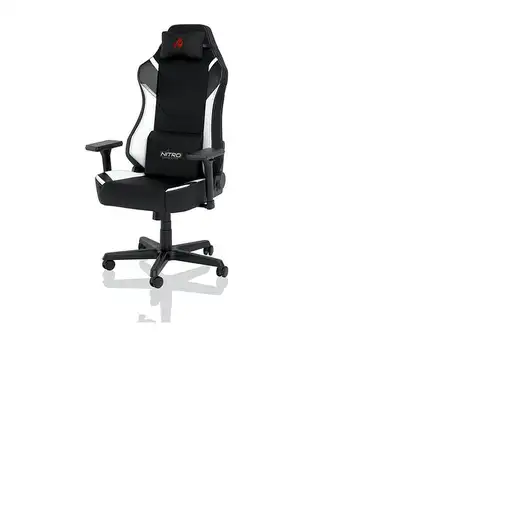 Nitro Concepts X1000 Silla para videojuegos de PC Asiento acolchado Negro, Blanco
