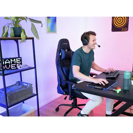Trust GXT 708B Resto Silla para videojuegos universal Negro, Azul
