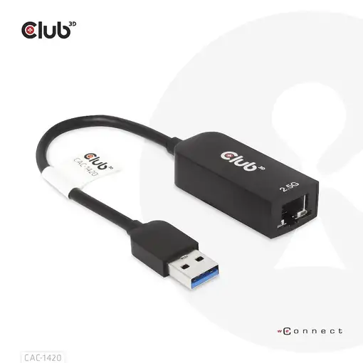 CLUB3D CAC-1420 adaptador y tarjeta de red Ethernet 2500 Mbit/s