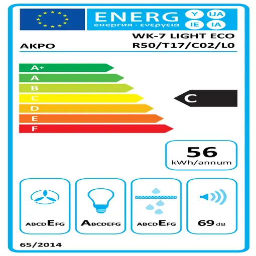 Akpo WK-7 Light Eco Semintegrada (extraíble) Blanco 300 m³/h