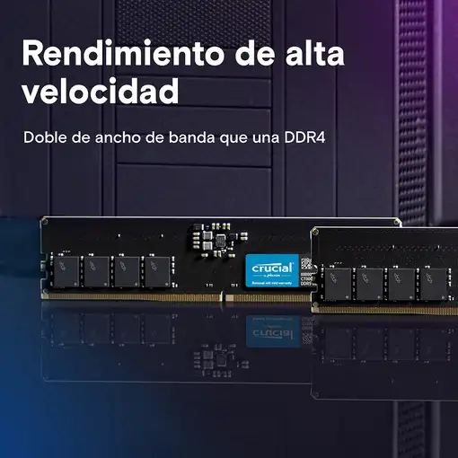 Crucial CT64G56C46U5 módulo de memoria 64 GB 1 x 64 GB DDR5 288-pin DIMM