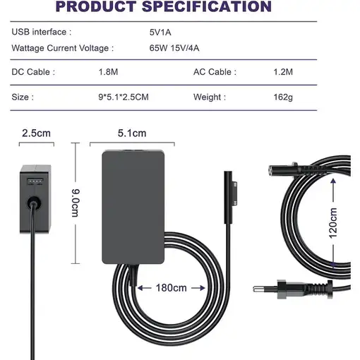 Microsoft Q5N-00006 cargador de dispositivo móvil Tableta Negro Corriente alterna