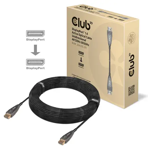 CLUB3D CAC-1079 cable DisplayPort 20 m Negro