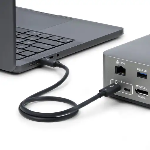 StarTech.com Cable Thunderbolt 5 de 1m - 80Gbps hasta 120Gbps - PD 240W - 8K 60Hz