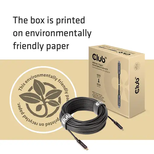 CLUB3D USB3.2 G2 TYPE-C ACT. OPT. A/V M/M 20M cable USB USB 3.2 Gen 2 (3.1 Gen 2)