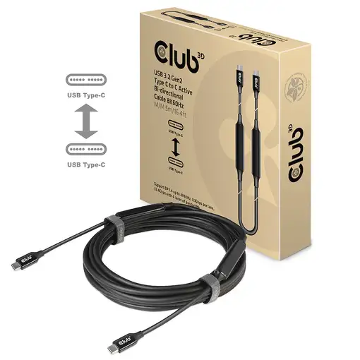 CLUB3D CAC-1535 cable USB USB 3.2 Gen 2 (3.1 Gen 2) 5 m USB C Negro