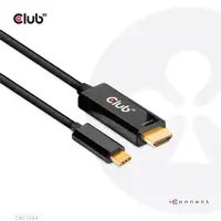 CLUB3D CAC-1334 adaptador de cable de vídeo 1,8 m HDMI tipo A (Estándar) USB Tipo