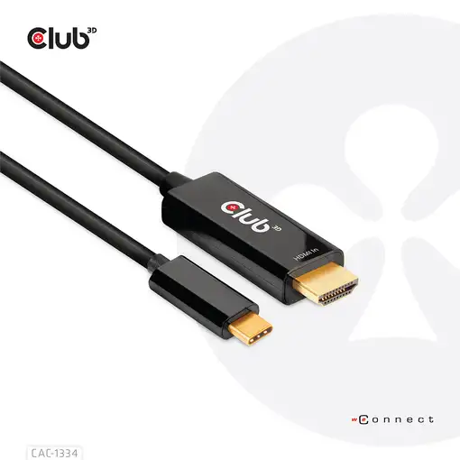 CLUB3D CAC-1334 adaptador de cable de vídeo 1,8 m HDMI tipo A (Estándar) USB Tipo