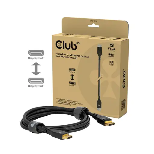 CLUB3D CAC-1094 cable DisplayPort 2 m Negro