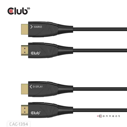 CLUB3D CAC-1394 cable HDMI 100 m HDMI tipo A (Estándar) Negro