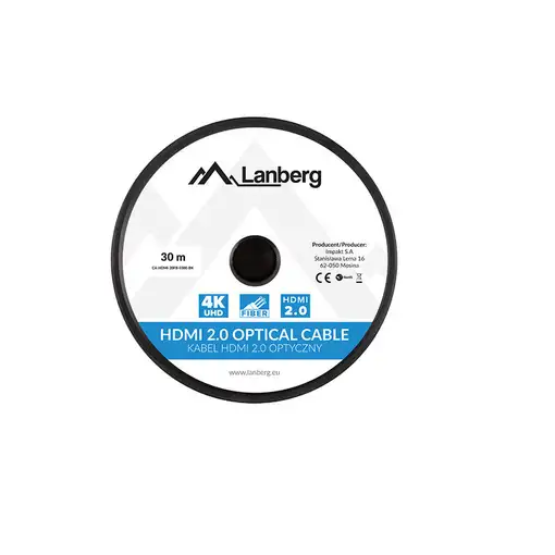 Lanberg CA-HDMI-20FB-0300-BK cable HDMI 30 m HDMI tipo A (Estándar) Negro