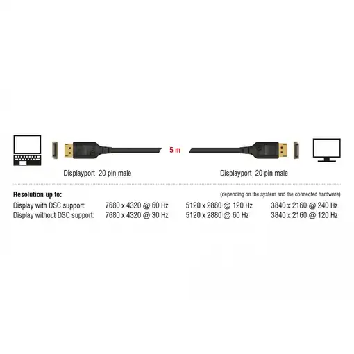 DeLOCK 85660 cable DisplayPort 2 m Negro
