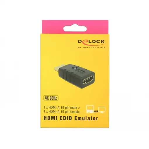 DeLOCK 63320 cambiador de género para cable 1 x HDMI-A 19 pin Negro