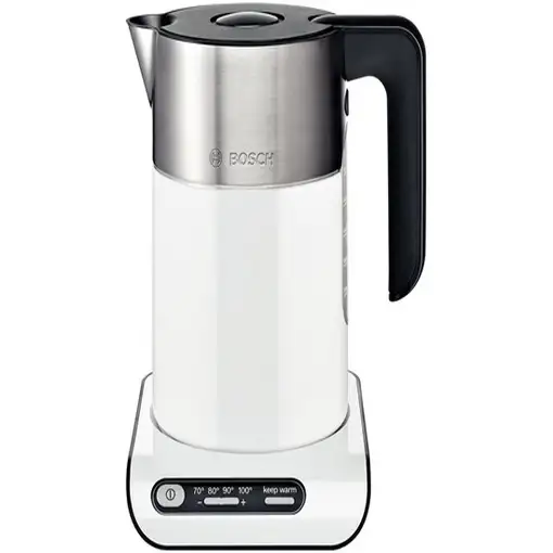 Bosch TWK8611P tetera eléctrica 1,5 L 2400 W Antracita, Acero inoxidable, Blanco