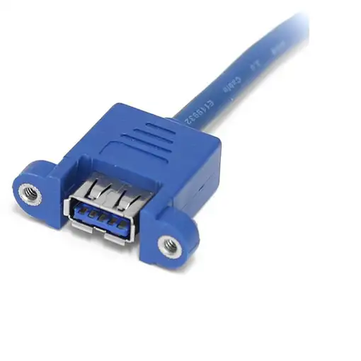 StarTech.com Cable Extensor 50cm 2 Puertos USB 3.0 para Montaje en Panel conexión