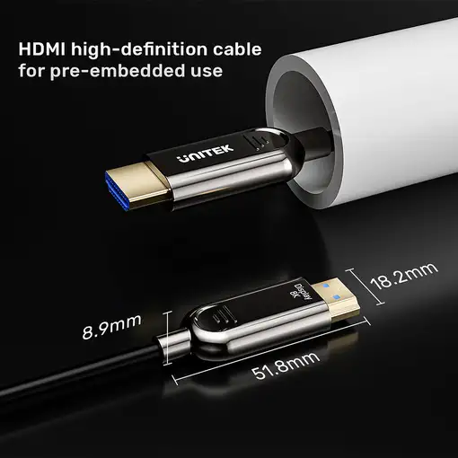 UNITEK C11085GY01-40M cable HDMI HDMI tipo A (Estándar) Negro