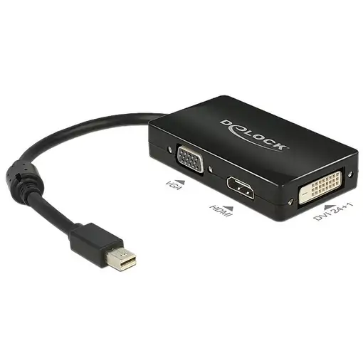 DeLOCK 0.16m DisplayPort/VGA + HDMI + DVI 0,16 m Mini DisplayPort VGA (D-Sub)+ HDM DeLOCK 0.16m DisplayPort/VGA + HDMI + DVI 0,16 m Mini DisplayPort VGA (D-Sub)+ HDM