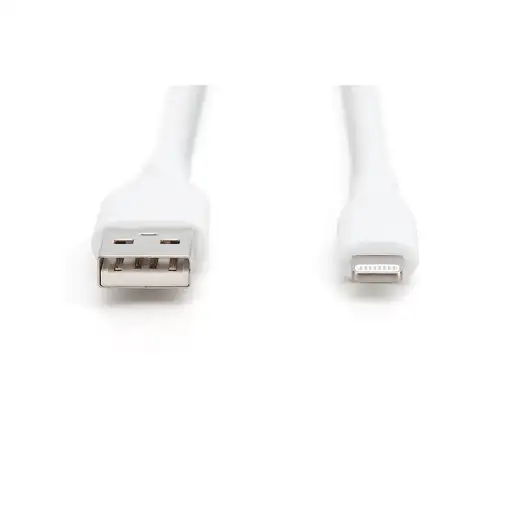 Digitus Cable de conexión Lightning de silicona, USB-A - Lightning 2m, blanco