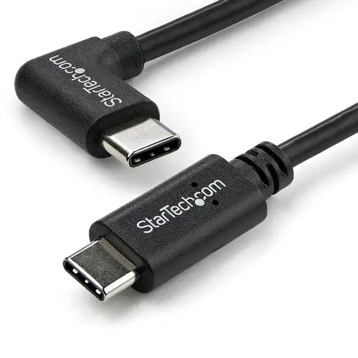 StarTech.com Cable de 1m USB-C a USB-C Acodado a la Derecha - Cable USB Tipo C