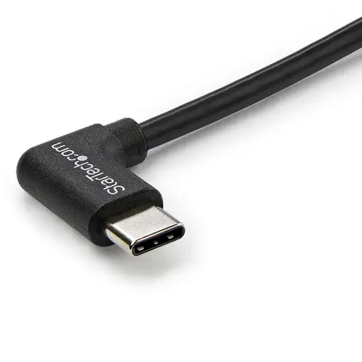StarTech.com Cable de 1m USB-C a USB-C Acodado a la Derecha - Cable USB Tipo C