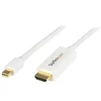 StarTech.com Cable Conversor Mini DisplayPort a HDMI de 2m - Color Blanco - Ultra