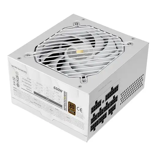 Mars Gaming MPB650SIMW unidad de fuente de alimentación 650 W 24-pin ATX ATX Blanc
