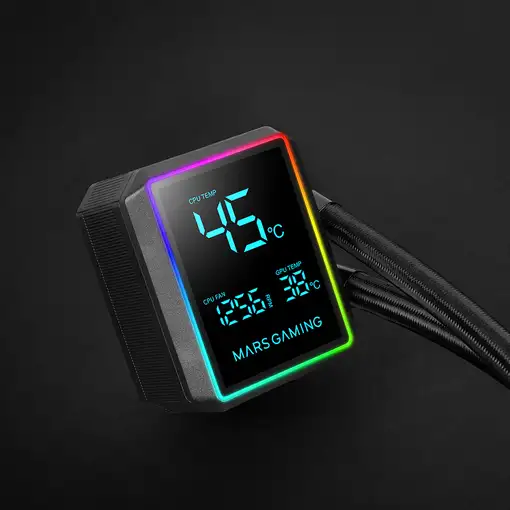 Mars Gaming ML-LCDPRO240 Procesador Kit de refrigeración líquida 12 cm Negro 1 pie