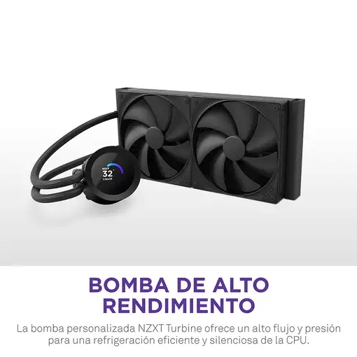 NZXT Kraken Plus 240 Procesador Sistema de refrigeración líquida todo en uno 12 cm