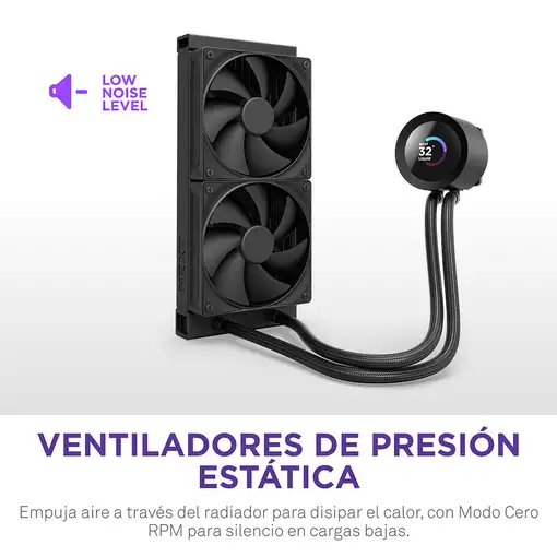 NZXT Kraken Plus 240 Procesador Sistema de refrigeración líquida todo en uno 12 cm