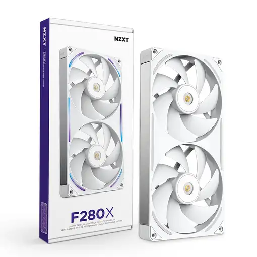 NZXT F280X Carcasa del ordenador Ventilador 14 cm Blanco 1 pieza(s)