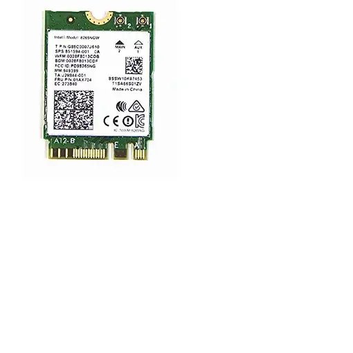 Intel 8265.NGWMG adaptador y tarjeta de red Interno WLAN 867 Mbit/s Intel 8265.NGWMG adaptador y tarjeta de red Interno WLAN 867 Mbit/s