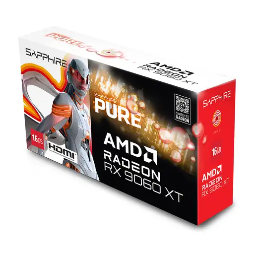 Sapphire PURE AMD Radeon RX 9060 XT GPU 16 GB GDDR6