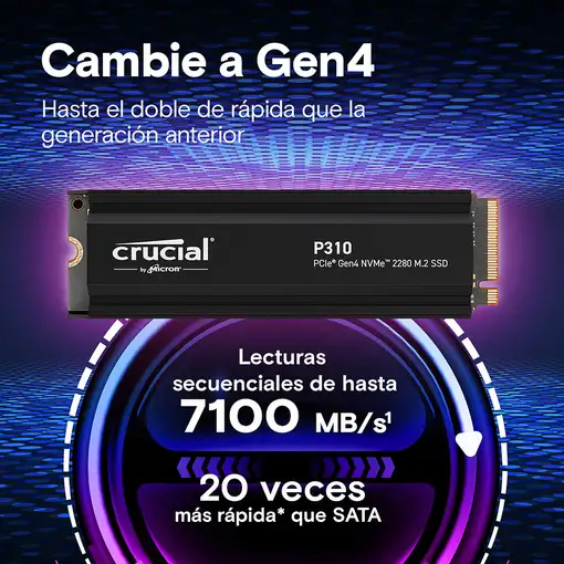 Crucial P310 1 TB M.2 PCI Express 4.0 NVMe