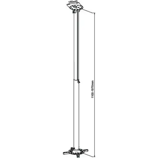 Techly ICA-PM-104XL montaje para projector Techo Plata