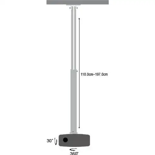 Techly ICA-PM-104XL montaje para projector Techo Plata
