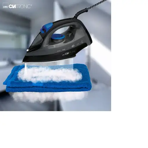 Plancha vapor-seco suela de acero inoxidable 1800 W Negro 263855 CLATRONIC