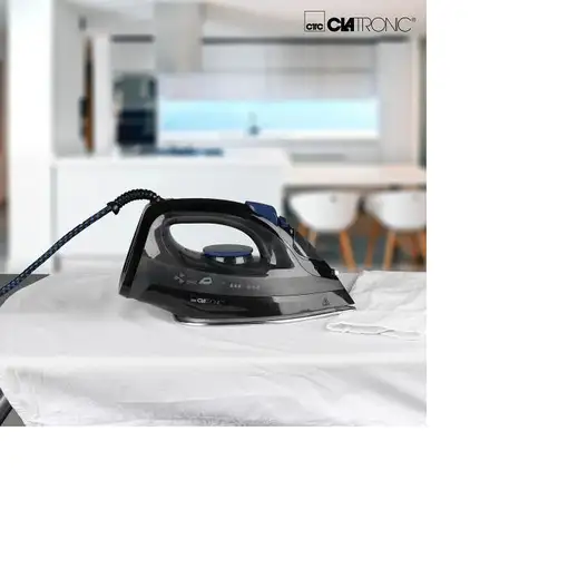 Plancha vapor-seco suela de acero inoxidable 1800 W Negro 263855 CLATRONIC