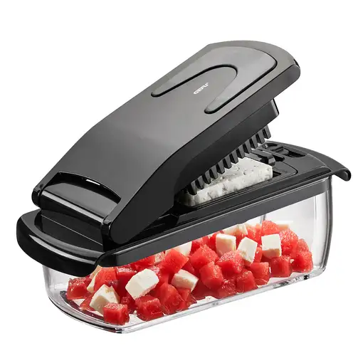 GEFU 89471 rebanadora Manual Negro, Transparente Plástico, Acero inoxidable