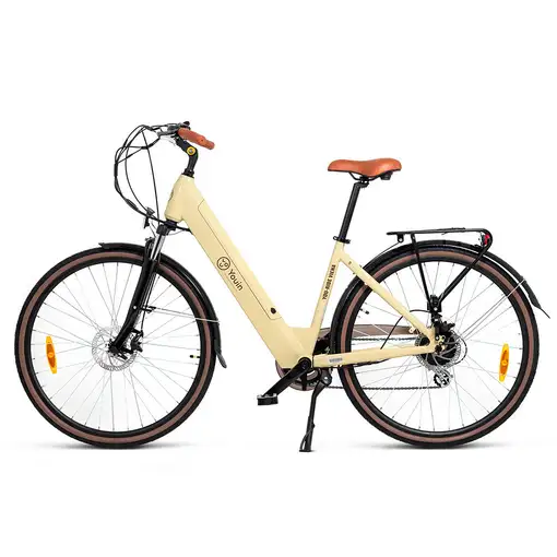 Youin BK2128C bicicleta eléctrica Crema de color Aluminio 71,1 cm (28") 25,6 kg Ió