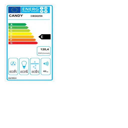 Candy CBG625N campana Encastrada Negro 209 m³/h
