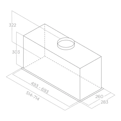 Elica LANE IX/A/52 Encastrada Acero inoxidable 550 m³/h