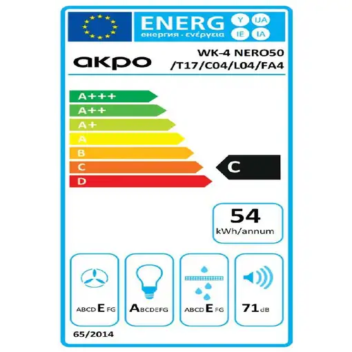 Akpo WK-4 Nero Eco De pared Negro 300 m³/h