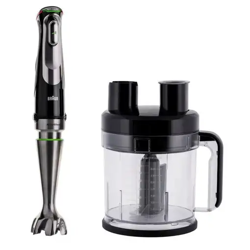 Batidora de mano 1200 W, con accesorios, Minipimer MultiQuick 9 MQ9195XLI BRAUN
