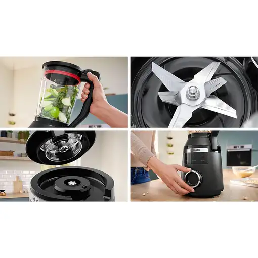 Bosch Serie 6 MMB6652B licuadora 2 L Batidora de vaso 1800 W Negro
